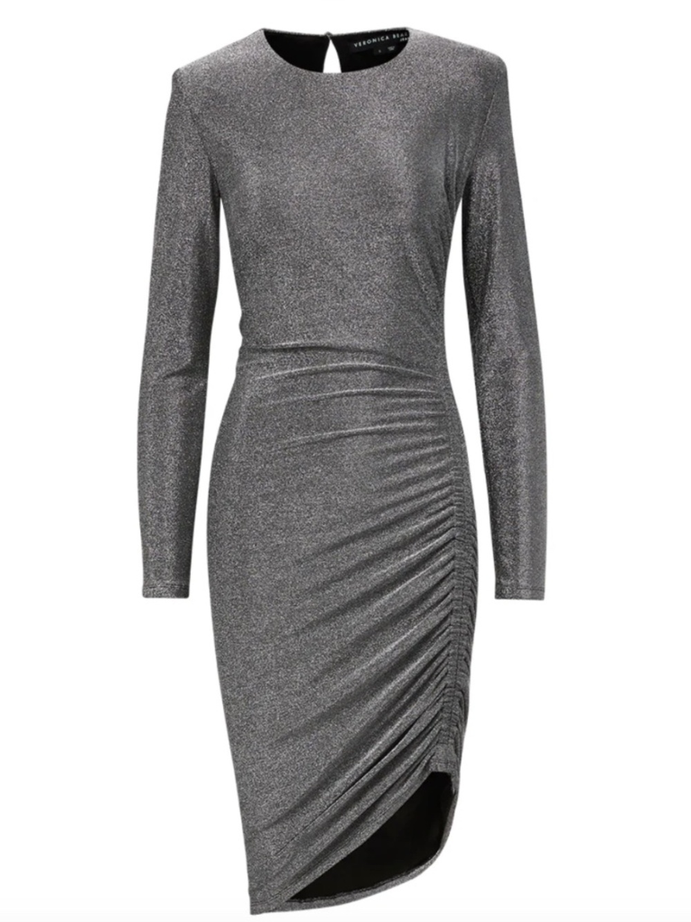 NWT Veronica Beard Cyrus Stretch Metallic Mini Dress in Gunmetal